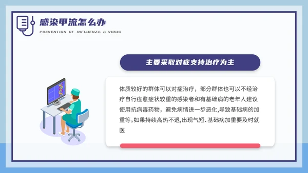 甲型流感病毒科普讲座PPT模板