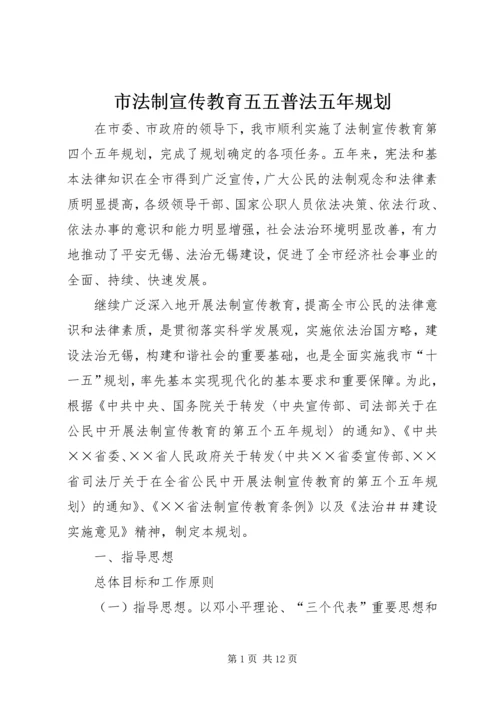 市法制宣传教育五五普法五年规划 (5).docx