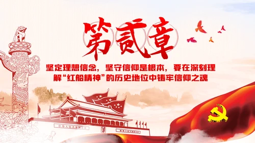 弘扬红船精神纪检监察机关专题党课PPT模板