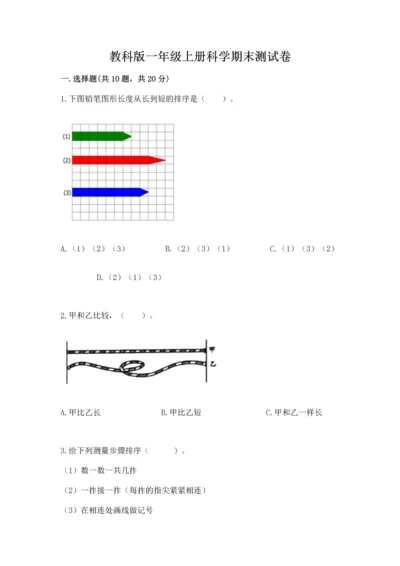 教科版一年级上册科学期末测试卷附答案【培优b卷】.docx