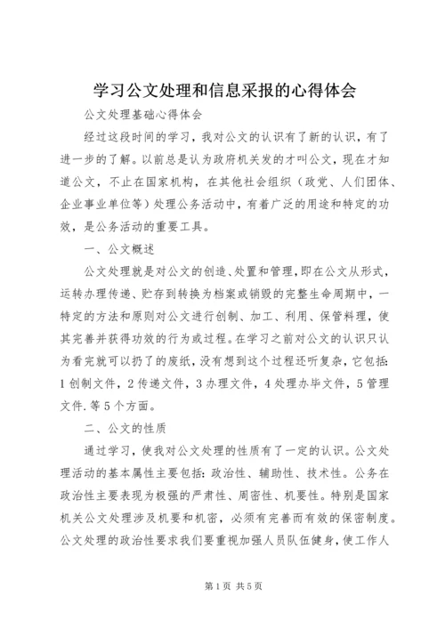 学习公文处理和信息采报的心得体会_4.docx