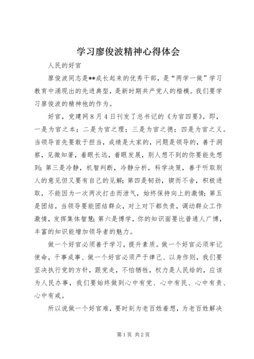 学习廖俊波精神心得体会.docx