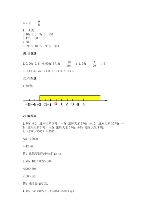 小升初数学期末测试卷及完整答案名校卷