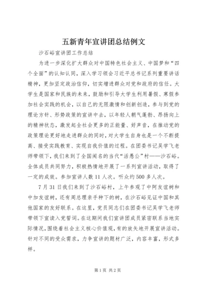 五新青年宣讲团总结例文_1.docx