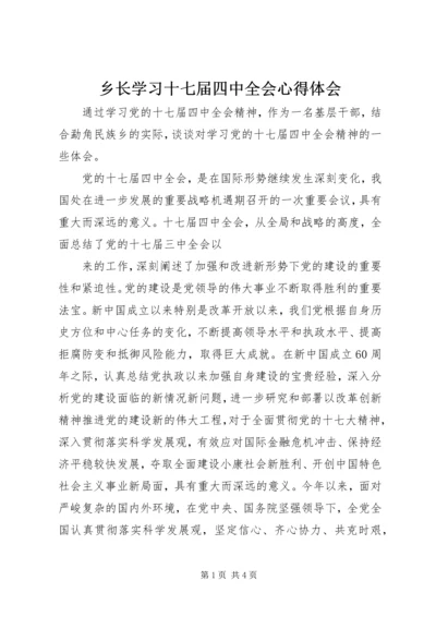 乡长学习十七届四中全会心得体会.docx