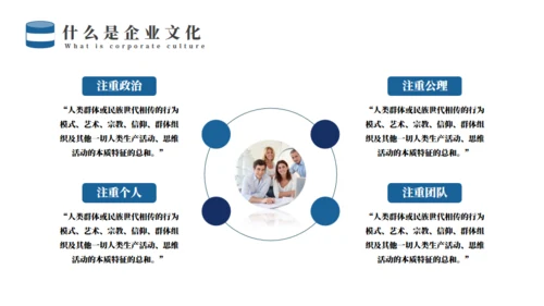 蓝色企业文化培训通用PPT模板