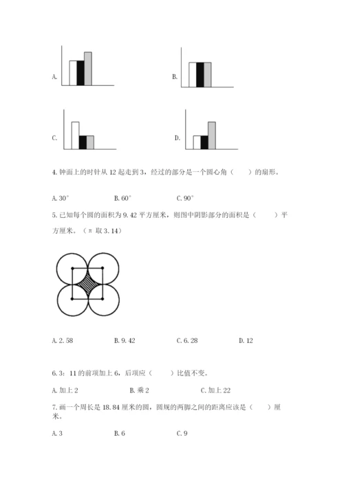 2022人教版六年级上册数学期末考试试卷（夺分金卷）.docx