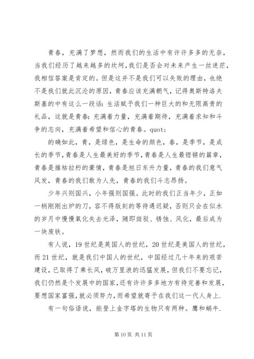 关于青春的演讲稿优质范文5篇.docx