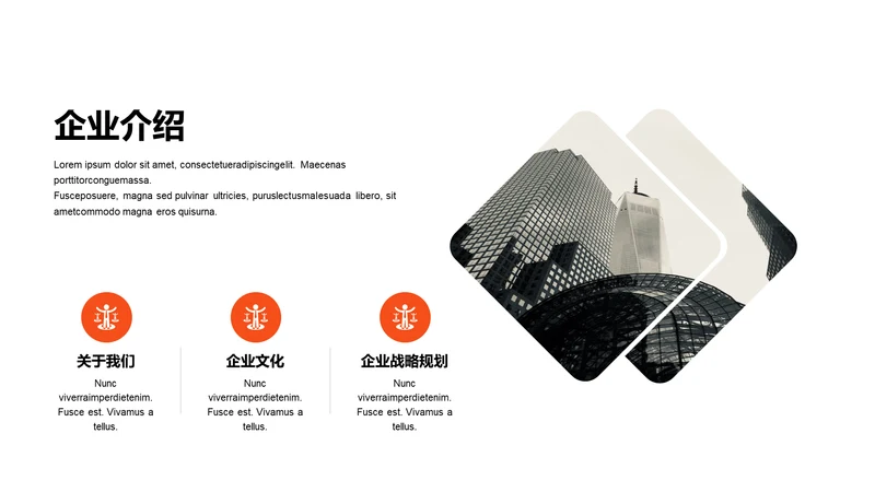 单色扁平3项企业介绍