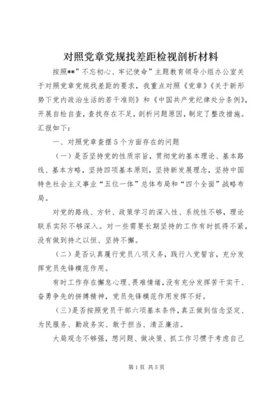 对照党章党规找差距检视剖析材料_1.docx