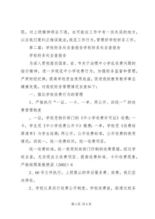 学校财务处自查报告.docx