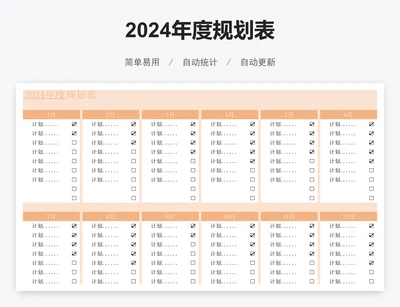 2024年度规划表