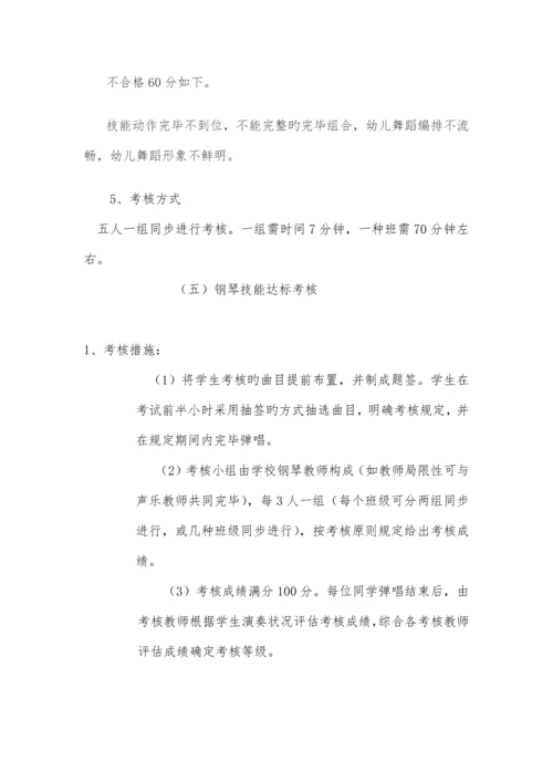 学前教育专业技能达标考核方案.docx