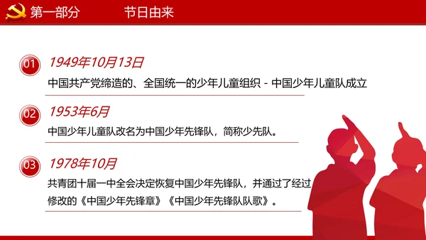 少先队红领巾少年先锋队建队日知识PPT