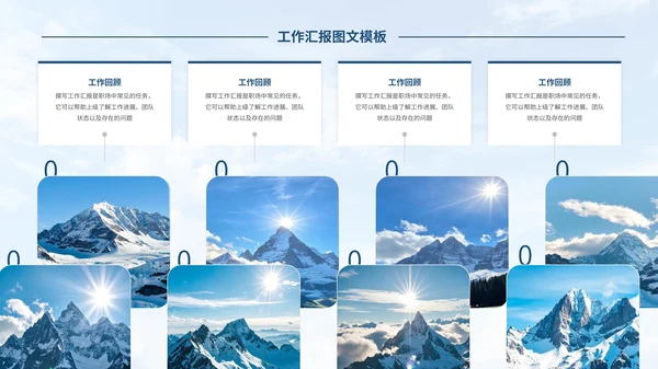 蓝色简约风图片排版PPT版式合集
