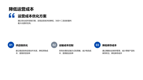 双十二盈利报告PPT模板