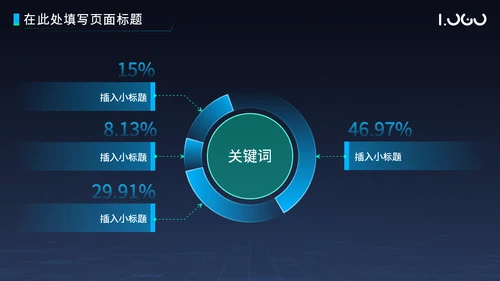 粒子科技风项目汇报总结通用PPT模板