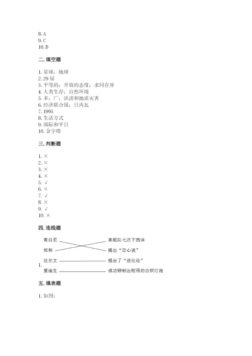 部编版六年级下册道德与法治期末测试卷推荐.docx