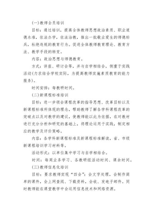 教师培训计划实施方案.docx