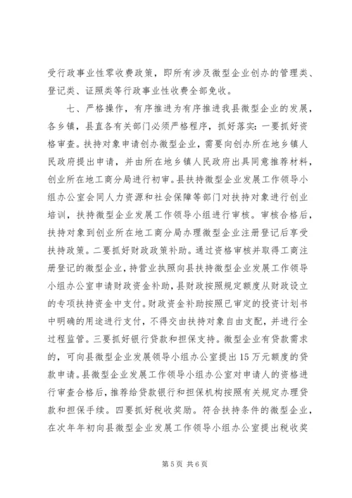 副县长在全县扶持微型企业发展电视电话会议上的讲话 (2).docx