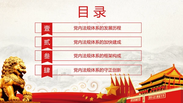 中国之治学习中国共产党党内法规体系PPT模板