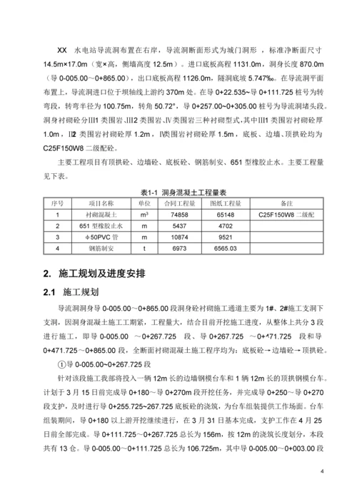 导流洞洞身砼衬砌施工技术措施.docx