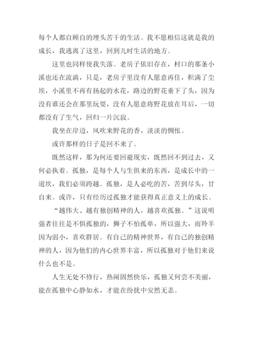 一个人的孤独作文900字.docx