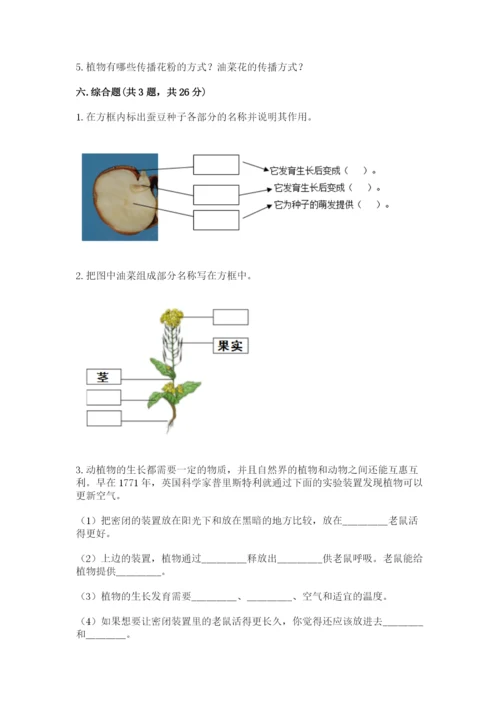 科学四年级下册第一单元植物的生长变化测试卷附完整答案【易错题】.docx