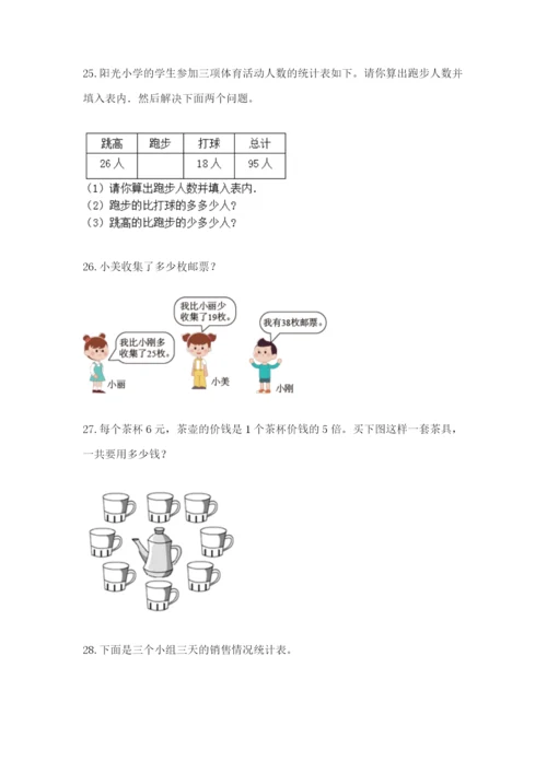 小学二年级数学应用题大全及1套参考答案.docx