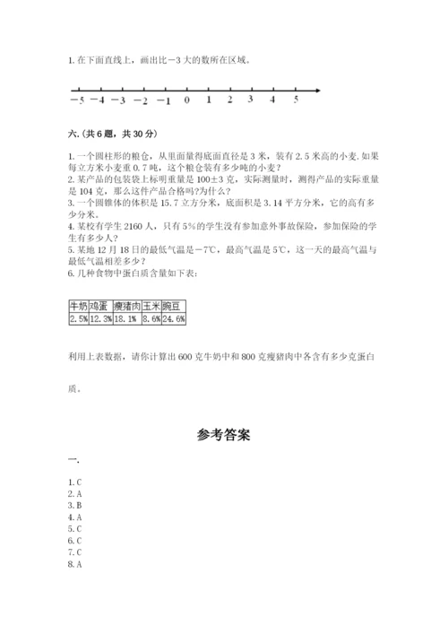 北京版数学小升初模拟试卷附完整答案（精品）.docx