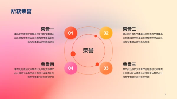 红橙渐变简约艺术广告公司个人竞聘述职PPT