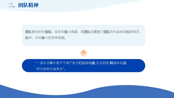蓝橙色简约风如何提升团队凝聚力员工培训PPT模版效率