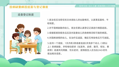 绿色卡通风幼儿园卫生保健培训PPT课件