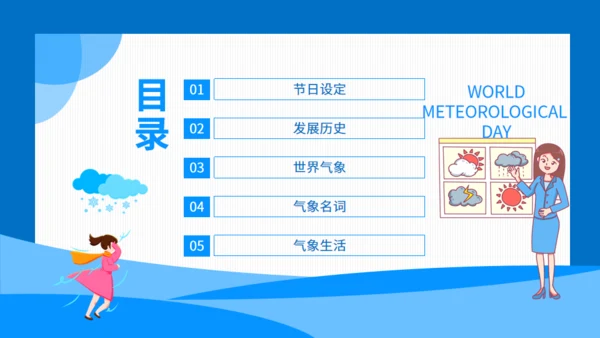 世界气象日环境变化介绍通用PPT模板