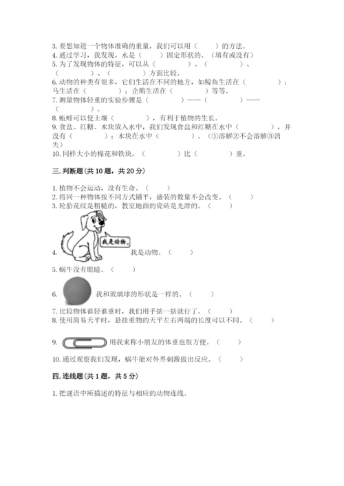 教科版一年级下册科学期末测试卷精品含答案.docx