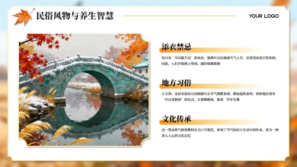 橙黄色寒露主题教育宣传PPT模板