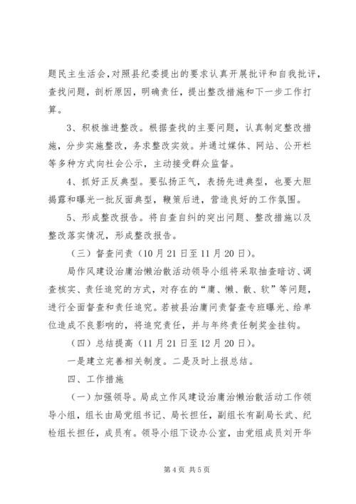 人口计生局治庸治懒治散实施方案.docx