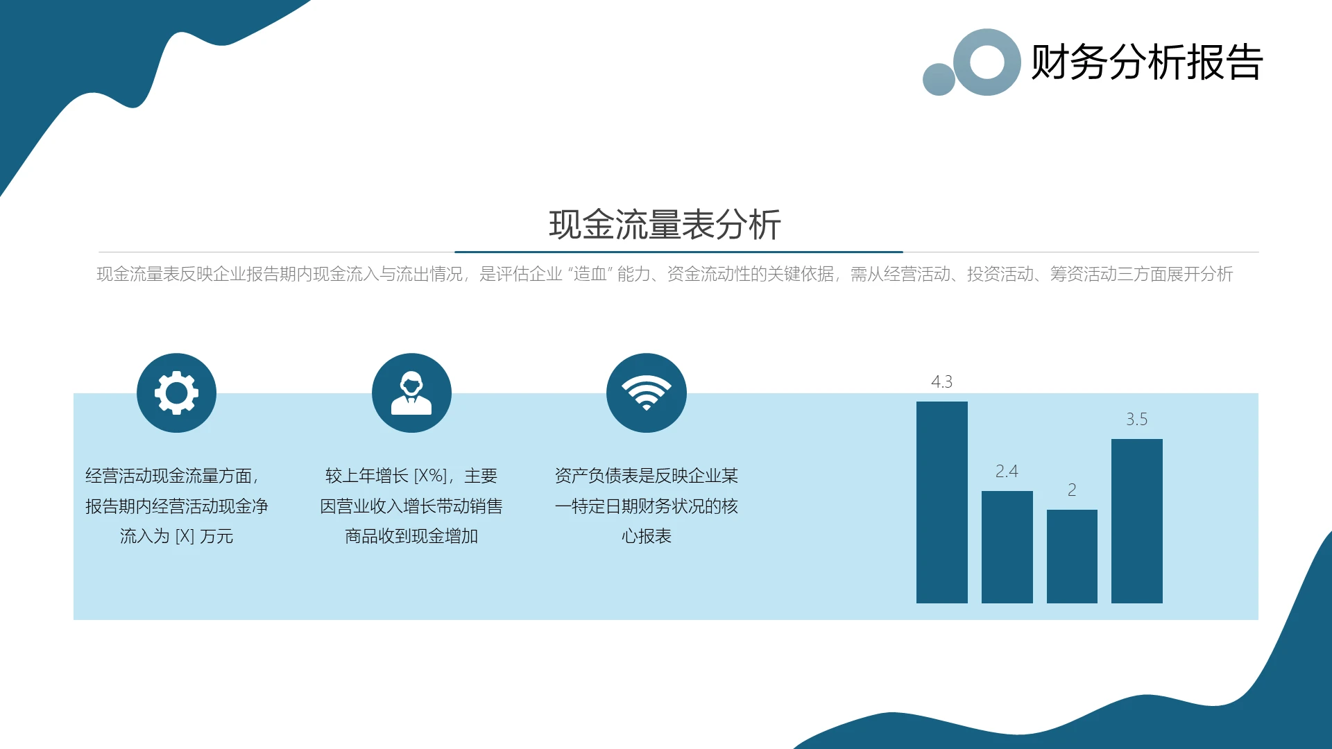 简约风纯文字PPT柱状图