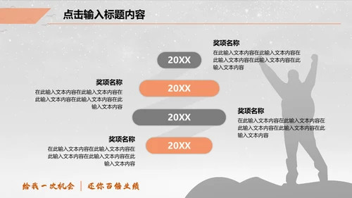 一个人前行得岗位竞聘晋升通用PPT模板