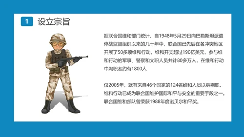 中国蓝盔部队国际维和人员日PPT模板