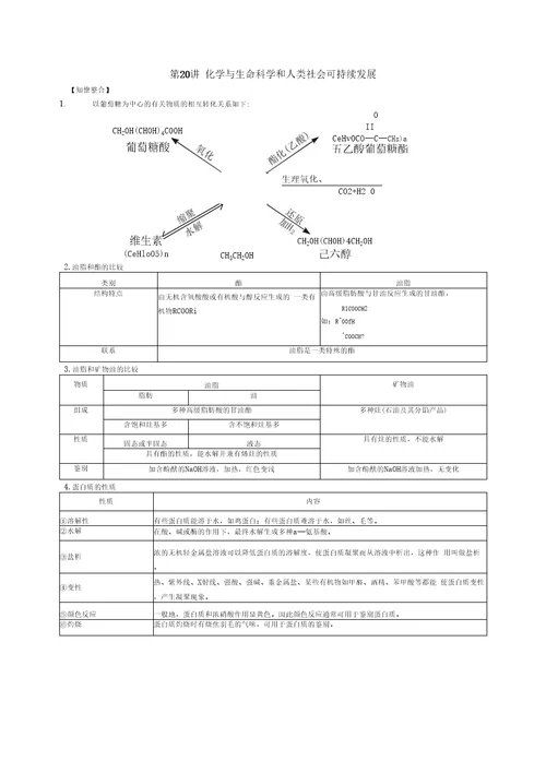 第20讲化学与生命科学和人类社会可持续发展