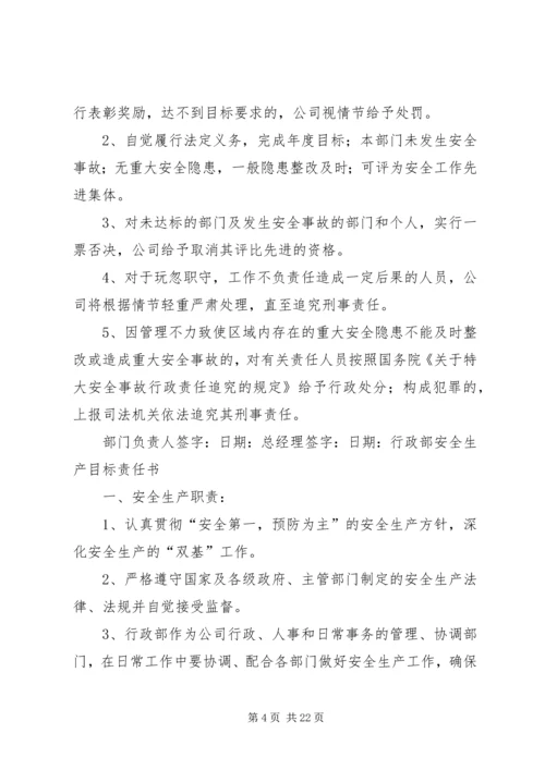 企业部门安全生产责任书.docx