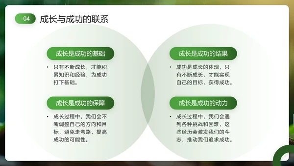 发芽生长，努力成长主题班会PPT模板