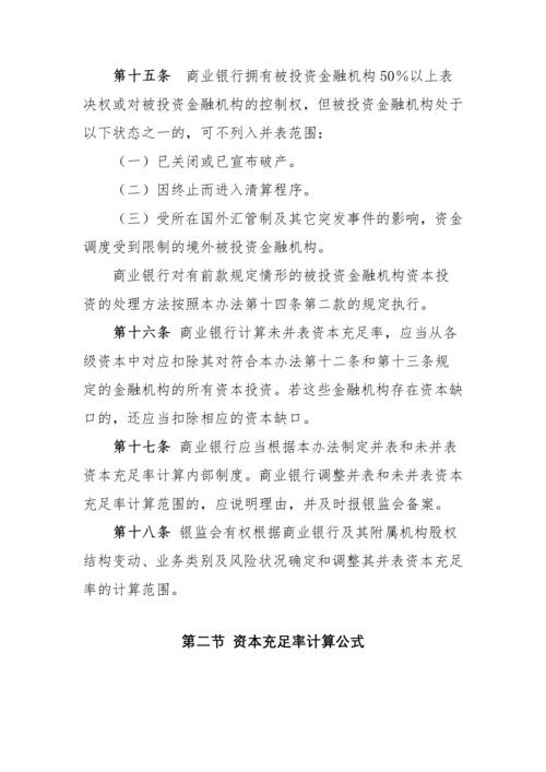 银监会商业银行资本管理办法.docx