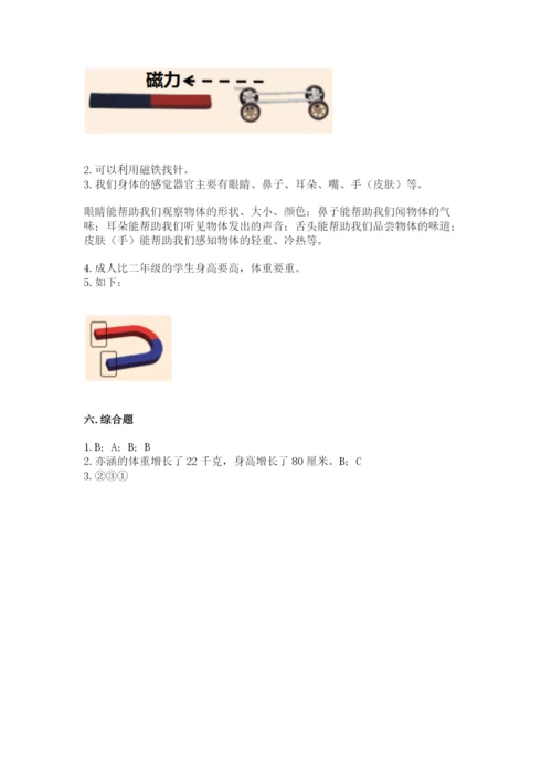 教科版二年级下册科学期末测试卷附答案（考试直接用）.docx
