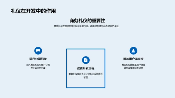 礼仪融入游戏开发