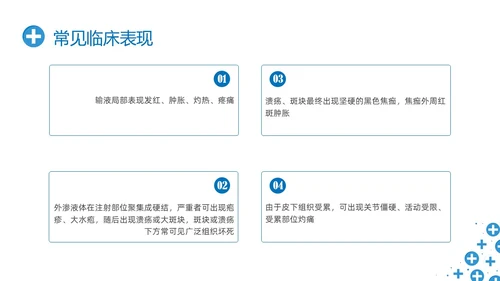 蓝色简约输液外渗液体外渗的处理方法PPT课件输液外渗的处理方法