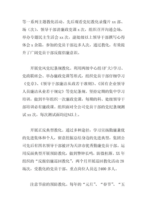 有限公司纪律检查委员会工作报告