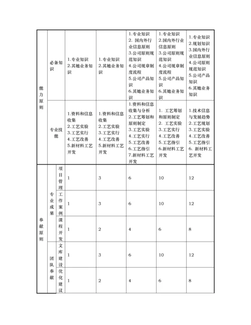 任职资格重点标准重点技术族标准工艺类.docx