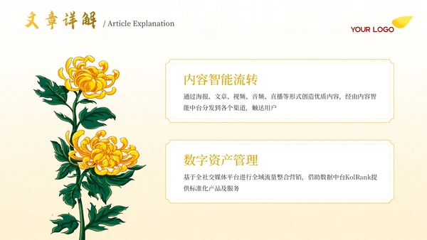 黄色古代文学诗词赏析PPT模板